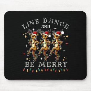 Rentier Line Tanz und sei froh Weihnachten festlic Mousepad