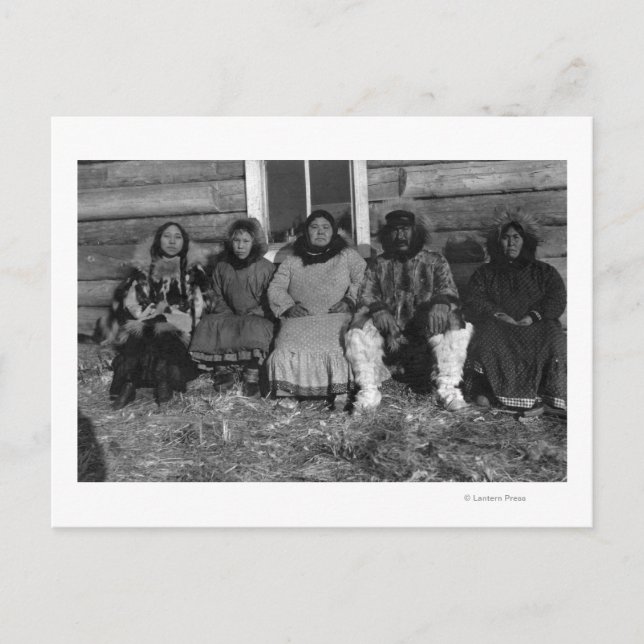 Rentier Mary und ihre Familie in Alaska Postkarte (Vorderseite)
