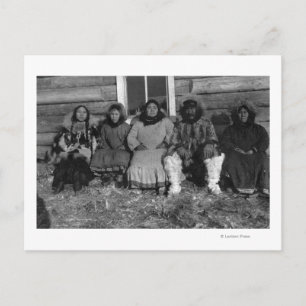 Rentier Mary und ihre Familie in Alaska Postkarte