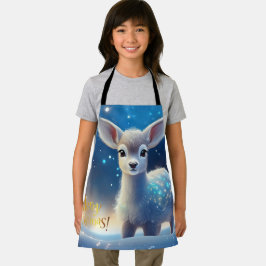 Rentier mit fröhlichem Weihnachtsgrüßen Schürze