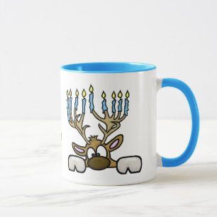 Rentier mit Menorah Antlers Chrismukka Tasse