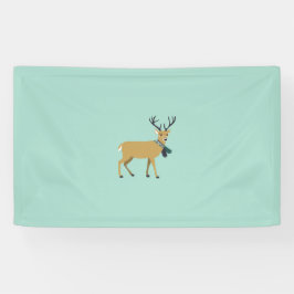 Rentier mit Winterschlaf (Weihnachtstier) Banner