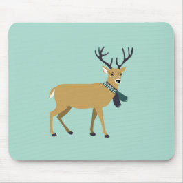 Rentier mit Winterschlaf (Weihnachtstier) Mousepad