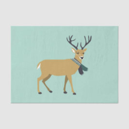 Rentier mit Winterschlaf (Weihnachtstier) Seidenpapier