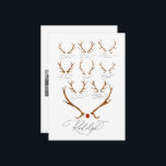 Rentier Names Multi-Foto Weihnachten<br><div class="desc">Weihnachts-Weihnachtskarte für die Rentiere Namen Antlers Foto Weihnachtskarte. Schwarz-Weiß-Filter auf Fotos angewendet.</div>