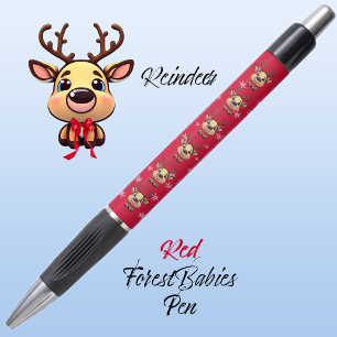 Rentier Niedlich Funny Xmas Deer mit Antlers Red � Kugelschreiber
