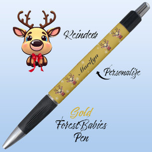 Rentier Niedliche Weihnachten Hirsch mit Antlers G Kugelschreiber