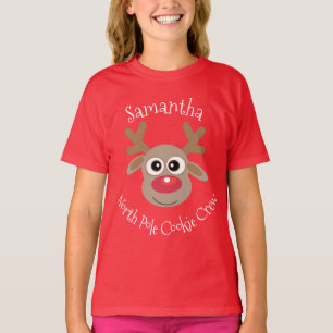Rentier North Pole Cookie Crew Spaß Weihnachten T-Shirt