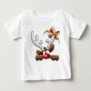 Rentier Puzzled Weihnachtsmann Baby T-shirt