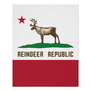 Rentier Republic California Flag Karibik Poster