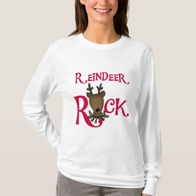 Rentier Rock Tshirts und Geschenke (Vorderseite)