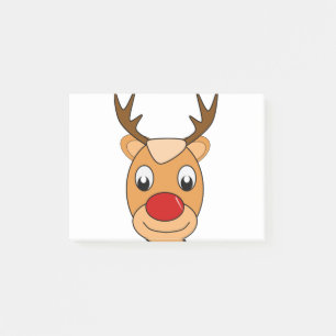 Rentier Rudolph Weihnachtsmann Weihnachten Kinder  Post-it Klebezettel