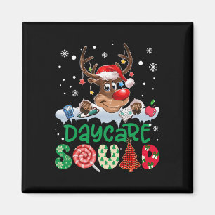 Rentier Santa Hut Tagesstätte Gruppe Lehrer Weihna Magnet