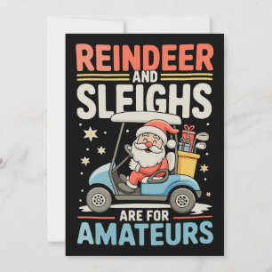 Rentier-Schlitten sind für Amateure Santa Golfwage Einladung