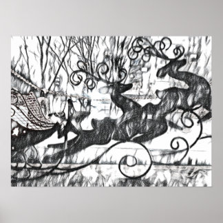 Rentier Sketch Value Poster