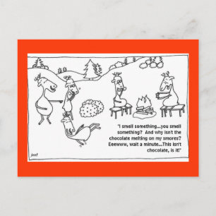 Rentier Smores Postkarte