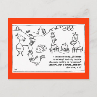 Rentier Smores Postkarte