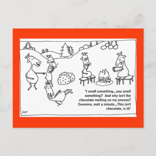 Rentier Smores Postkarte (Vorderseite)