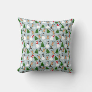 Rentier, Snowman, Baumdesign Kissen