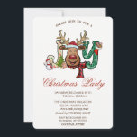 Rentier, Snowman, Joy Christmas Party Einladung<br><div class="desc">Elegant Christmas holiday Party Einladungen. These Beautiful Christmas Einladungen are perfect for Christmas dinner party Einladungen,  Holiday gift exchange Einladungen,  Christmas Fundraisers,  Holiday ball Einladungen,  and other events held during the month of December. Just use the template fields to add your own event information.</div>