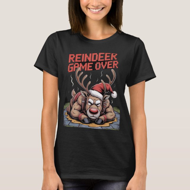 Rentier Spiel vorbei T-Shirt (Vorderseite)