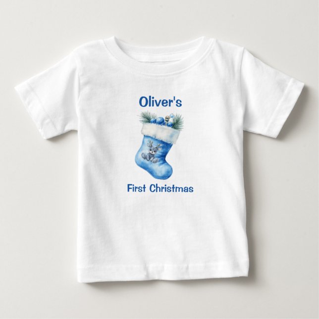 Rentier Strumpf! Baby T-shirt (Vorderseite)