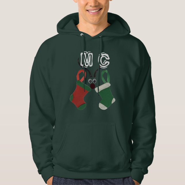 Rentier & Strumpfs Weihnachtsfeiertag Hoodie (Vorderseite)