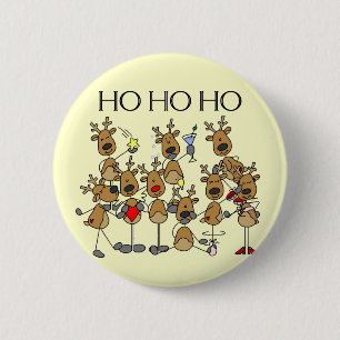 Rentier-T-Shirts und Geschenke Button