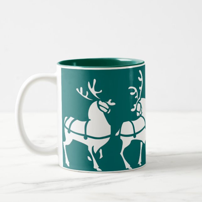 Rentier Tasse Kaffee Cup Festliche Weihnachtsfeier (Links)