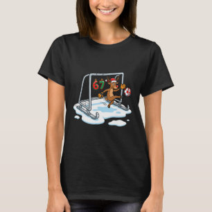 Rentier-Torwart 67 Fußballnetz Lustiges Weihnachte T-Shirt
