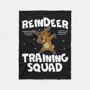 Rentier-Trainingsstaffel Hirsch-Team Weihnachten L Fleecedecke