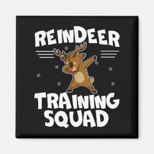 Rentier-Trainingsstaffel Hirsch Team Weihnachten L Magnet