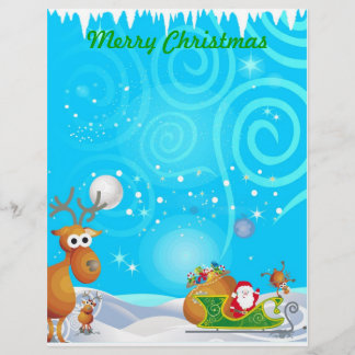 Rentier und Santa Stationery
