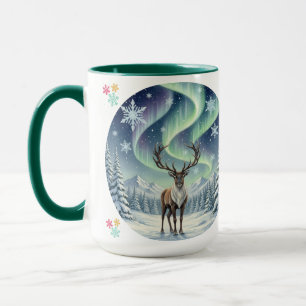 Rentier unter dem Nordlicht-Mug – Elegant Tasse