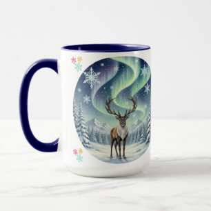 Rentier unter dem Nordlicht-Mug – Elegant Tasse