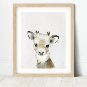 Rentier-Wald-Kinderzimmer-Kunst drucken Poster