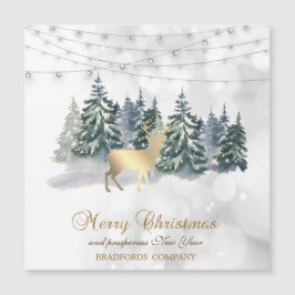 Rentier, Wald, String Lights Bokeh Company Holi Magnetkarte