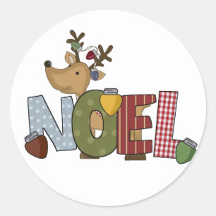 Rentier Weihnachten Holiday Tshirts und Geschenke Runder Aufkleber
