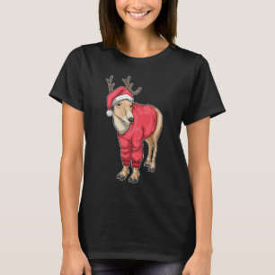Rentier Weihnachten Santa Hut T-Shirt