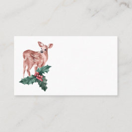 Rentier Weihnachts Winter Red Wedding Deer Floral Platzkarte
