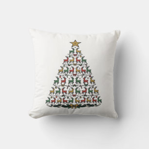 Rentier-Weihnachtsbaum Vintage-Gravur-Shirt_1 Kissen