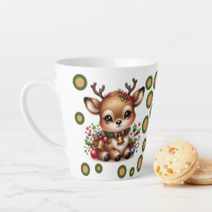 Rentier Weihnachtsfeier mit Ihrer Name-Latte-Tasse Milchtasse