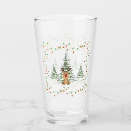 Rentier Weihnachtsleuchten Winterbaumen Glas