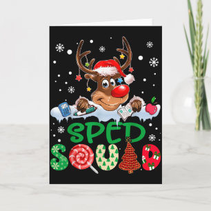 Rentier-Weihnachtsmann-Hut Sped-Team Lehrer Lustig Karte