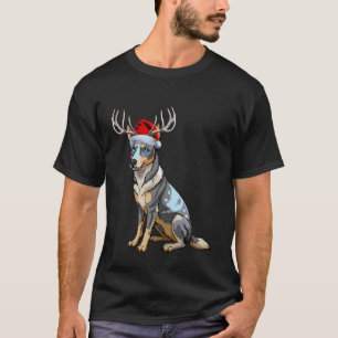 Rentier Weihnachtsmann Hut Urlaub Australian Rind T-Shirt