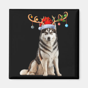 Rentier Weihnachtsmann Hut Weihnachten Pyjama Husk Magnet