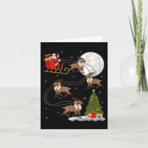 Rentier Weihnachtsmann Schlitten Fliegend Lustig M Karte