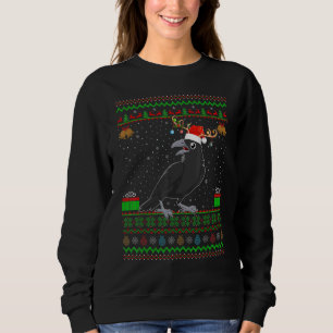 Rentier-Weihnachtsmannmütze, die Ugly Raven Crow C Sweatshirt