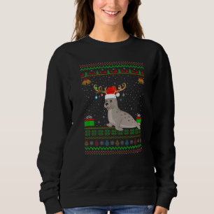 Rentier Weihnachtsmannmütze Matching Ugly Sea Lion Sweatshirt