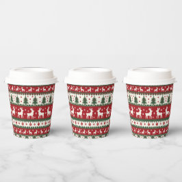 Rentier-Weihnachtspapierbecher Pappbecher